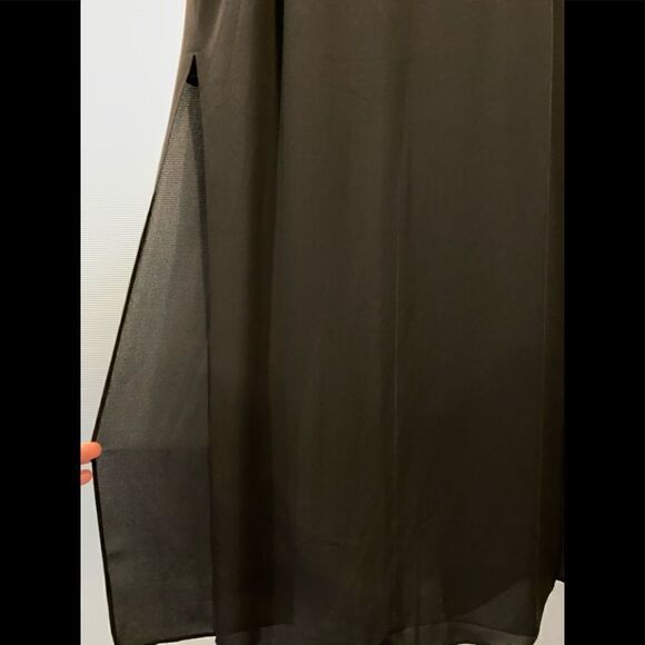 BEBE SLEEVELESS LONG BLACK TUNIC CROP OPEN BACK M - Picture 4 of 8